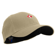 Canada Maple Leaf Torch Embroidered Low Profile Washed Flex Cap - Khaki OSFM