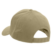 Cute Chucao Bird Embroidered Brushed Bull Denim Low Profile Cap - Khaki OSFM