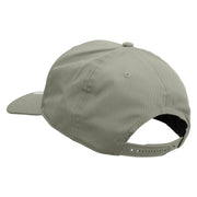 Jazz Music with Saxophone Embroidered Solid Cotton Twill Pro Style Cap - Grey OSFM