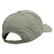 Jazz Music with Saxophone Embroidered Solid Cotton Twill Pro Style Cap - Grey OSFM