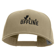Offline Game Embroidered Solid Cotton Twill Pro Style Cap - Khaki OSFM