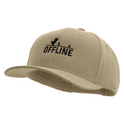 Offline Game Embroidered Solid Cotton Twill Pro Style Cap - Khaki OSFM