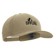 Offline Game Embroidered Solid Cotton Twill Pro Style Cap - Khaki OSFM