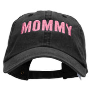 Mommy Embroidered Pigment Dyed Wash Caps