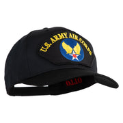 U.S. Army Air Corps Patched Solid Cotton Twill Pro Style Cap - Black OSFM