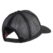 Vietnam Vet POW MIA and Proud of It Patched Solid Cotton Twill 5 panel Mesh Back Cap - Black OSFM
