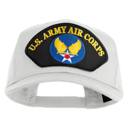 U.S. Army Air Corps Patched Solid Cotton Twill Pro Style Cap - White OSFM
