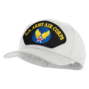 U.S. Army Air Corps Patched Solid Cotton Twill Pro Style Cap - White OSFM