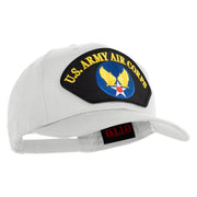 U.S. Army Air Corps Patched Solid Cotton Twill Pro Style Cap - White OSFM