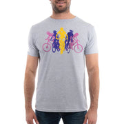 Cycling Club Embroidered Cotton Perfection Crew T-Shirt - Heather-Grey XS
