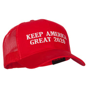 Keep America Great 2020 Letters Embroidered Solid Cotton Mesh Pro Cap