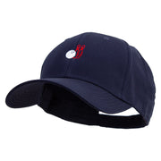 Bowling with Ball Logo Embroidered Low Profile Cap - Navy OSFM