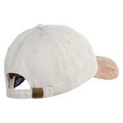 Graffiti Embroidered Suede Bill Washed Pigment Dyed Cap - Beige-Tan OSFM