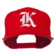 Old English K Embroidered Flat Bill Cap