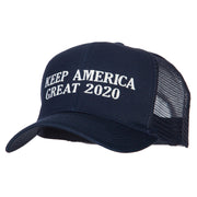 Keep America Great 2020 Letters Embroidered Solid Cotton Mesh Pro Cap