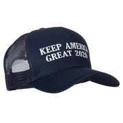 Keep America Great 2020 Letters Embroidered Solid Cotton Mesh Pro Cap