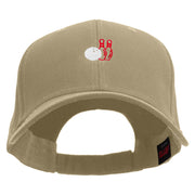 Bowling with Ball Logo Embroidered Low Profile Cap - Khaki OSFM