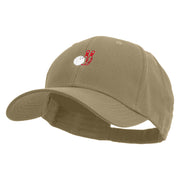 Bowling with Ball Logo Embroidered Low Profile Cap - Khaki OSFM