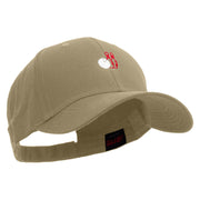 Bowling with Ball Logo Embroidered Low Profile Cap - Khaki OSFM