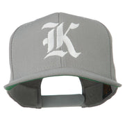 Old English K Embroidered Flat Bill Cap