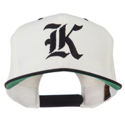 Old English K Embroidered Flat Bill Cap