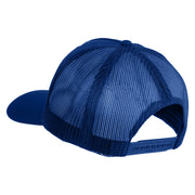 U.S. Army Seal Vietnam Veteran Patched Solid Cotton Twill 5 panel Mesh Back Cap - Royal OSFM