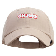 Chunky Embroidered Low Profile Washed Cap - Khaki OSFM