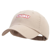 Chunky Embroidered Low Profile Washed Cap - Khaki OSFM