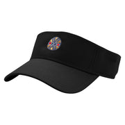 Poker Coin Embroidered Cotton Twill Sun Visor - Black OSFM