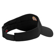 Poker Coin Embroidered Cotton Twill Sun Visor - Black OSFM