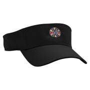 Poker Coin Embroidered Cotton Twill Sun Visor - Black OSFM