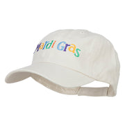 Mardi Gras Letters Embroidered Cotton Cap