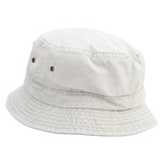 Humming Bird Icon Embroidered Washed Bucket Hats - Khaki M-L