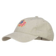 Elephant USA Flag Embroidered Washed Buckle Cap