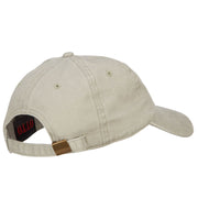 Elephant USA Flag Embroidered Washed Buckle Cap