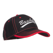 Baseball Embroidered Cotton Structured Cap