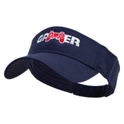 Joystick Gamer Embroidered Cotton Twill Sun Visor - Navy OSFM