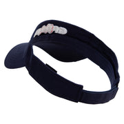 Joystick Gamer Embroidered Cotton Twill Sun Visor - Navy OSFM