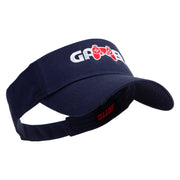 Joystick Gamer Embroidered Cotton Twill Sun Visor - Navy OSFM