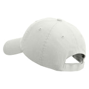 Chunky Embroidered Low Profile Washed Cap - White OSFM