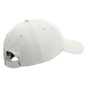 Chunky Embroidered Low Profile Washed Cap - White OSFM