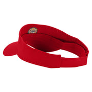 Poker Coin Embroidered Cotton Twill Sun Visor - Red OSFM