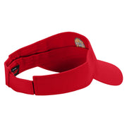 Poker Coin Embroidered Cotton Twill Sun Visor - Red OSFM