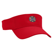 Poker Coin Embroidered Cotton Twill Sun Visor - Red OSFM