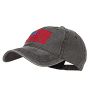 Line USA Flag Embroidered Washed Cap