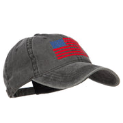 Line USA Flag Embroidered Washed Cap