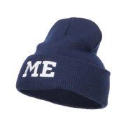 MA Massachusetts Embroidered Long Beanie