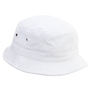 Humming Bird Icon Embroidered Washed Bucket Hats - White M-L