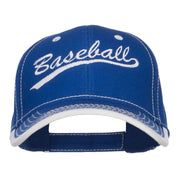 Baseball Embroidered Cotton Structured Cap