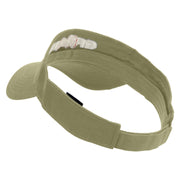 Joystick Gamer Embroidered Cotton Twill Sun Visor - Khaki OSFM